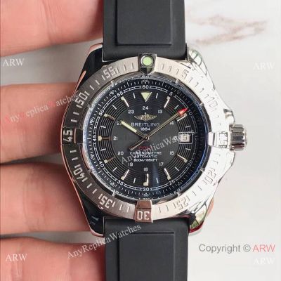 Swiss Replica Breitling Colt Automatic 500m Chronometre SS Black Face Watch